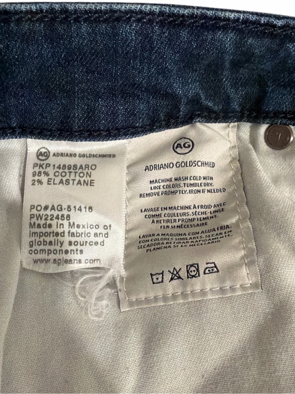 AG Adriano Goldschmied Hailey Ex-Boyfriend Roll Up Shorts Size Approx 31 - Picture 12 of 12